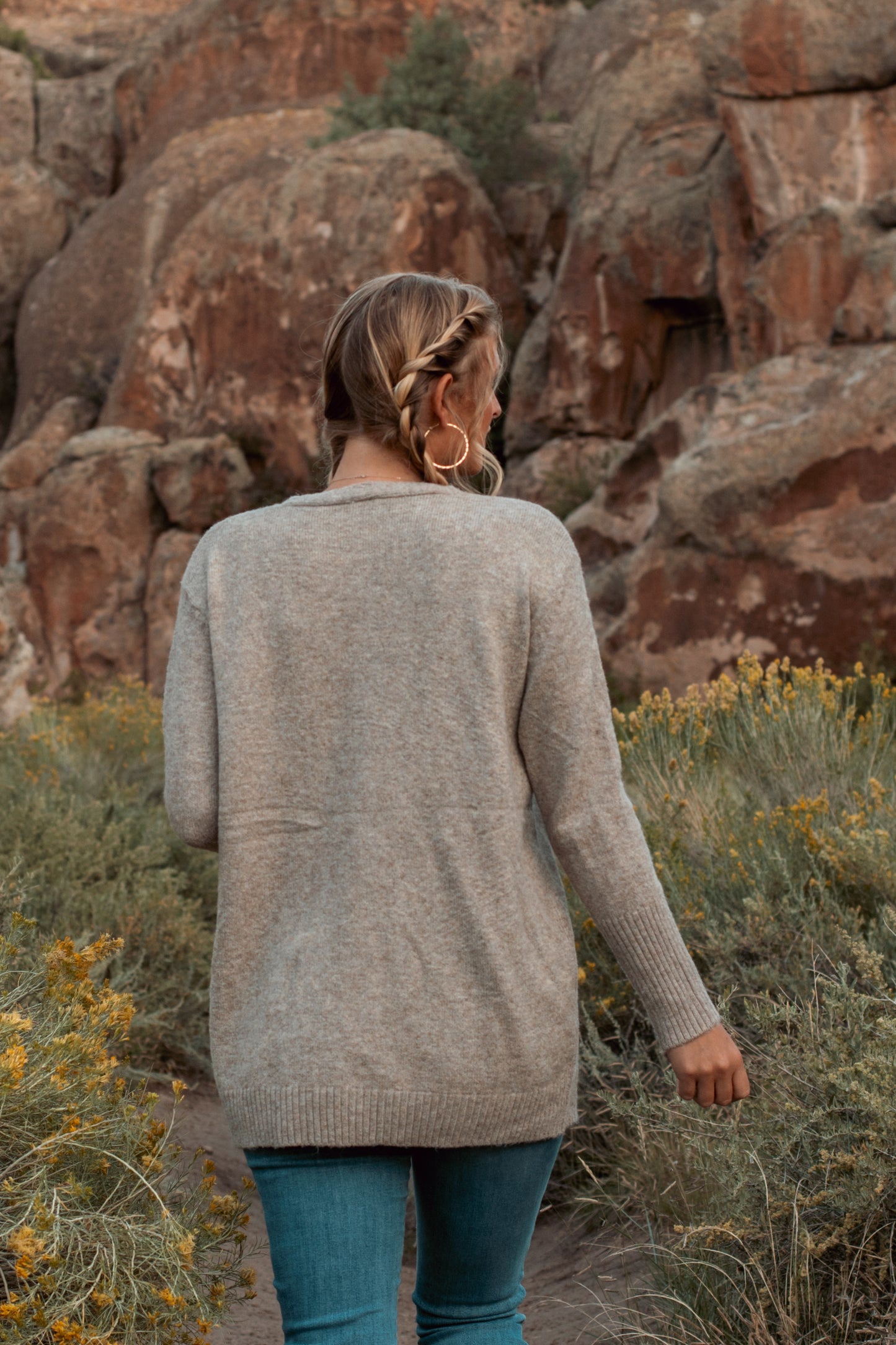 Long Taupe Cardigan